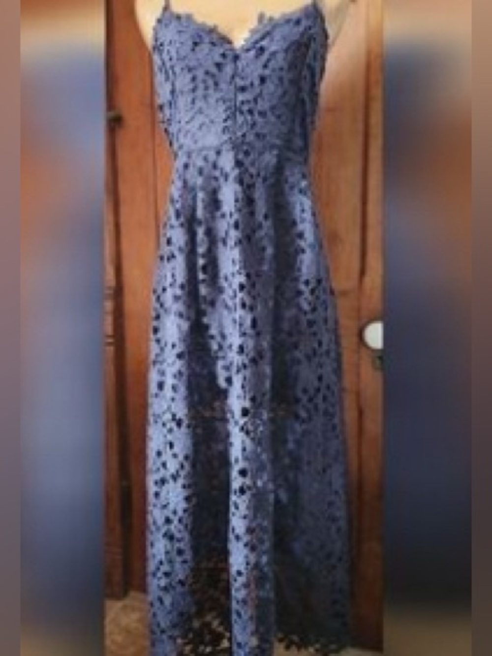 ASTR Navy Lace Midi Dress - Picture 11 of 12